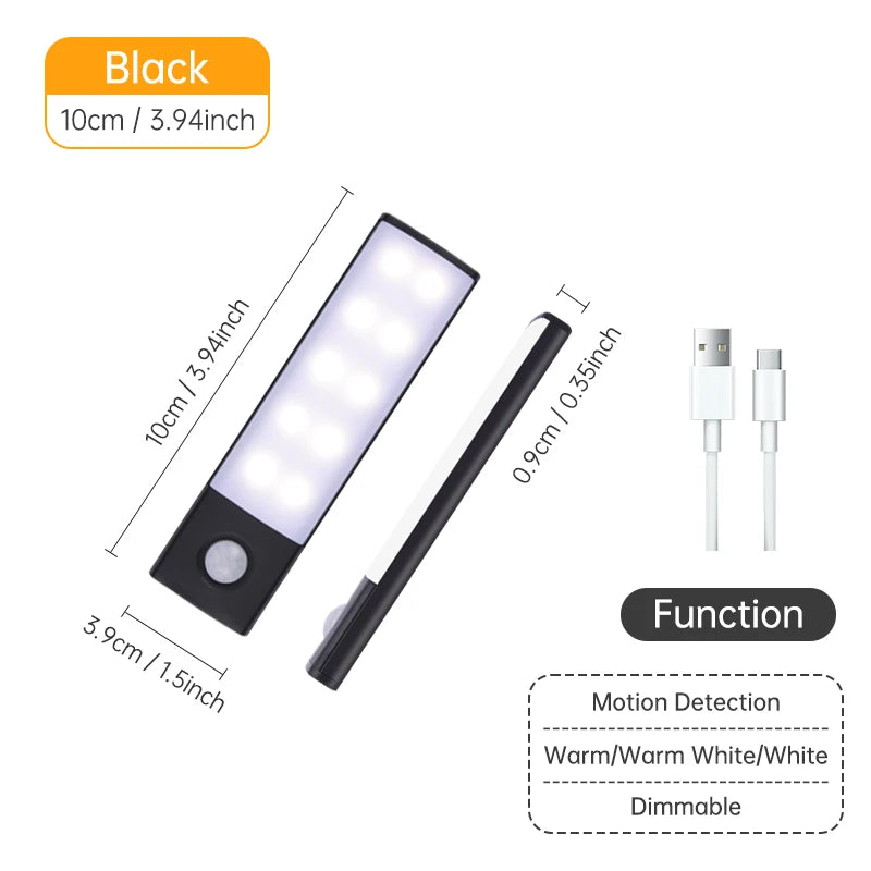 LED Sensor Nachtlicht – Wiederaufladbare Bewegungsmelder Lampe
