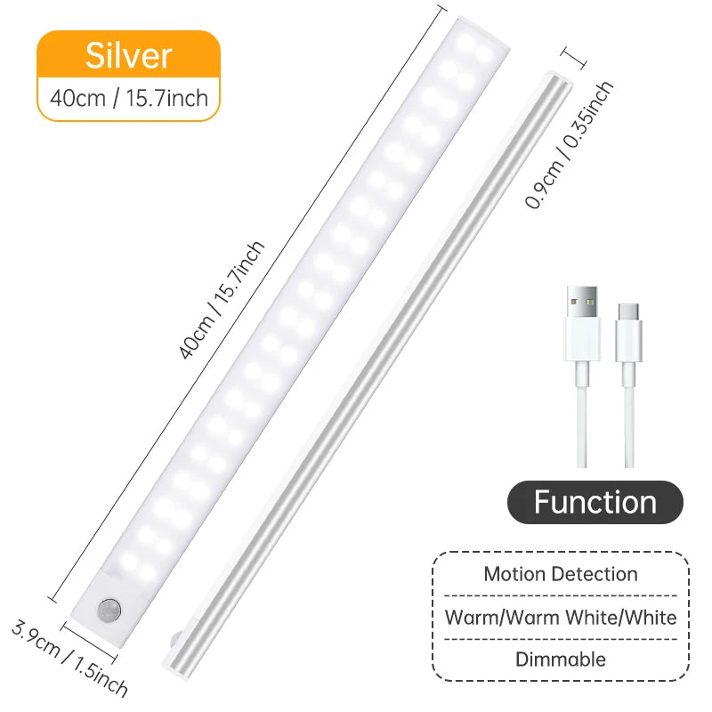 LED Sensor Nachtlicht – Wiederaufladbare Bewegungsmelder Lampe